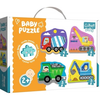 36072 Baby Classic - Pojazdy na budowie / Trefl Baby, Dla malucha, Puzzle