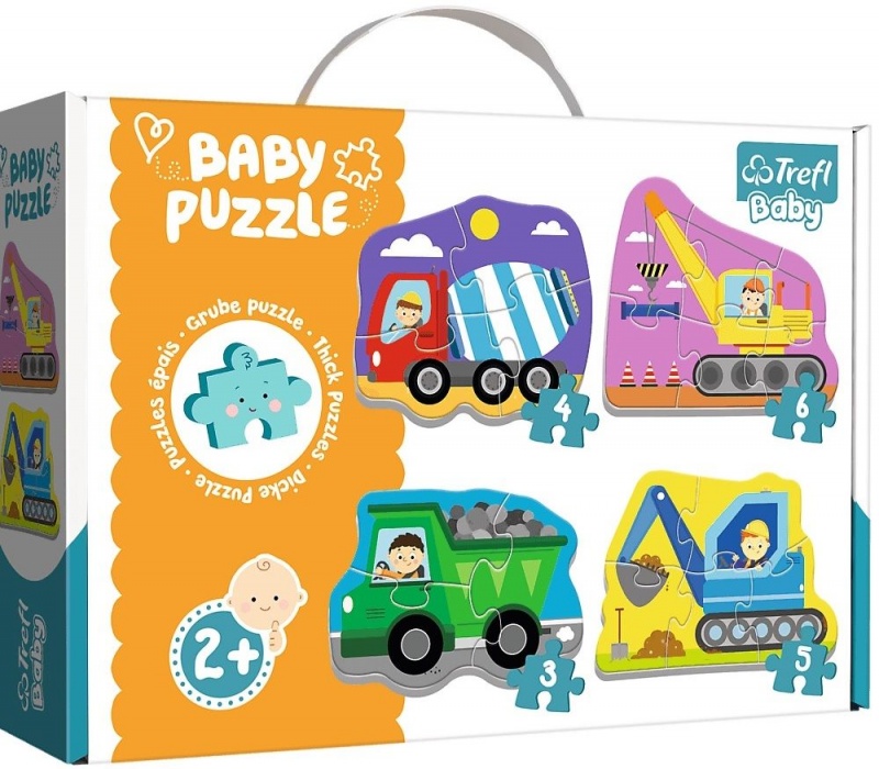36072 Baby Classic - Pojazdy na budowie / Trefl Baby, Dla malucha, Puzzle