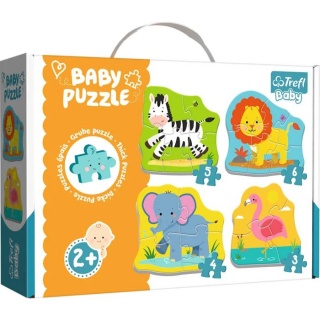 36073 Baby Classic - Zwierzątka na safari / Trefl Baby, Dla malucha, Puzzle