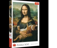 37294 500 - Mona Lisa i kot Mruczek / Bridgeman_L, Puzzle, Zabawki