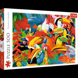 37328 500 - Kolorowe ptaki / MGL, Puzzle, Zabawki