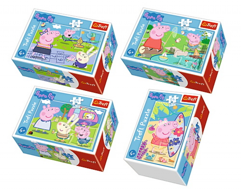 54169 54 mini - Wesoły dzień Świnki Peppy / Peppa Pig, Mini, Puzzle