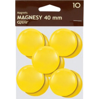 MAGNES GRAND 40MM ŻÓŁTY, Bloki, magnesy, gąbki, spraye do tablic, Prezentacja