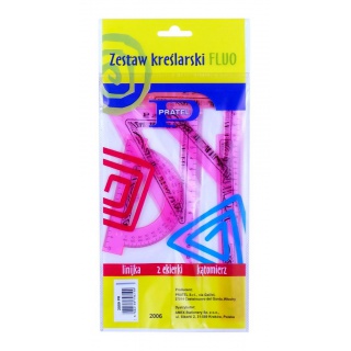 ZESTAW KREŚLARSKI PRATEL Z NADR. TRIBAL, Z LINIJKĄ 16cm ETUI, Akcesoria kreślarskie, Artykuły do pisania i korygowania