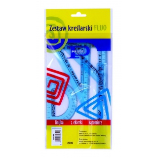 ZESTAW KREŚLARSKI PRATEL Z NADR. TRIBAL, Z LINIJKĄ 16cm ETUI, Akcesoria kreślarskie, Artykuły do pisania i korygowania