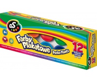 FARBY PLAKATOWE 12KOL.20ML"AS", Podkategoria, Kategoria