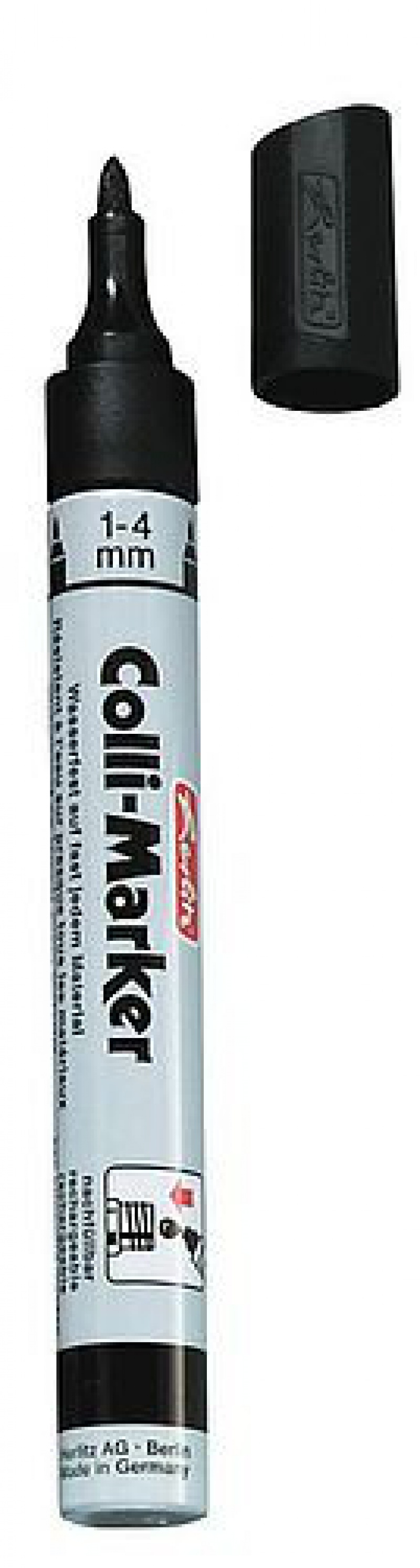 PISAK COLLI-MARKER WODOODP. 1-4mm CZARNY, Markery permanentne, Art. do pisania i korygowania
