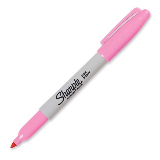 MARKER PERM. FINE RÓŻOWY 1 SZT, Markery, Artykuły do pisania i korygowania