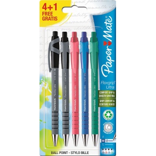 KPL. DŁUGOPISÓW FLEXGRIP ULTRA 4+1 GRATIS, Długopisy, Artykuły do pisania i korygowania