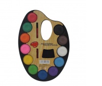 FARBY AKWARELOWE 12 KOLOR&Oacute;W 30mm PALETA, Farby, Plastyka