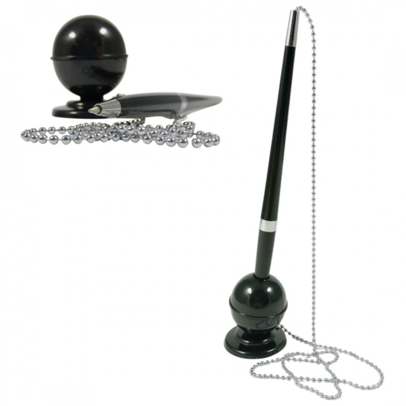 DŁUGOPIS SAMOPRZYL.Z METALOWYM ŁAŃCUSZKIEM, Długopisy, Art. do pisania i korygowania