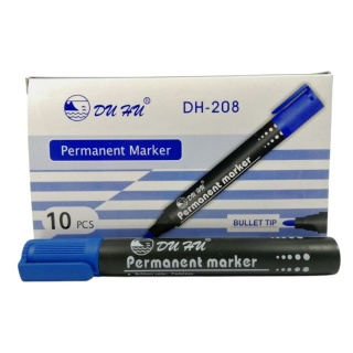 MARKER PERMANENTNY DH-208 NIEBIESKI, Markery permanentne, Art. do pisania i korygowania
