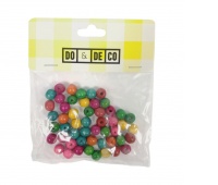 KORALE DREWNIANE 10mm 50szt LZ14-17, Koraliki, Art. kreatywne