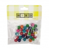 KORALE DREWNIANE 12mm 50szt LZ14-18, Koraliki, Art. kreatywne