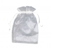 WOREK ORGANZA 10x16 /25szt/ BIAŁY LZ31-02, Woreczki prezentowe, Art. dekoracyjne i prezentowe