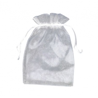 WOREK ORGANZA 10x16 /25szt/ BIAŁY LZ31-02, Woreczki prezentowe, Art. dekoracyjne i prezentowe