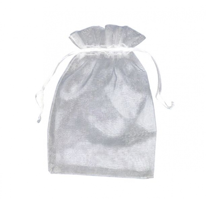 WOREK ORGANZA 10x16 /25szt/ BIAŁY LZ31-02, Woreczki prezentowe, Art. dekoracyjne i prezentowe