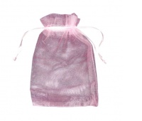 WOREK ORGANZA 10x16 /25szt/ R&Oacute;ŻOWY LZ31-02, Woreczki prezentowe, Art. dekoracyjne i prezentowe