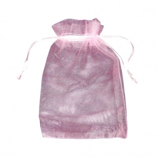 WOREK ORGANZA 10x16 /25szt/ R&Oacute;ŻOWY LZ31-02, Woreczki prezentowe, Art. dekoracyjne i prezentowe