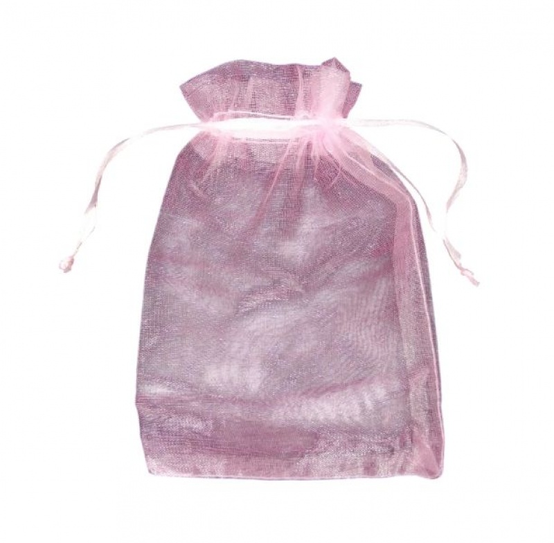 WOREK ORGANZA 10x16 /25szt/ R&Oacute;ŻOWY LZ31-02, Woreczki prezentowe, Art. dekoracyjne i prezentowe