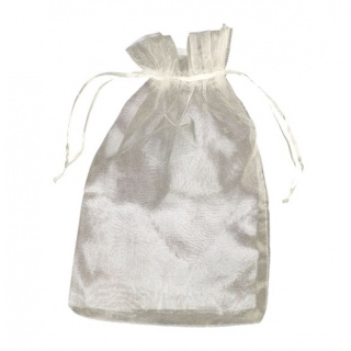 WOREK ORGANZA 17x25 /25szt/ BIAŁY LZ31-03, Woreczki prezentowe, Art. dekoracyjne i prezentowe