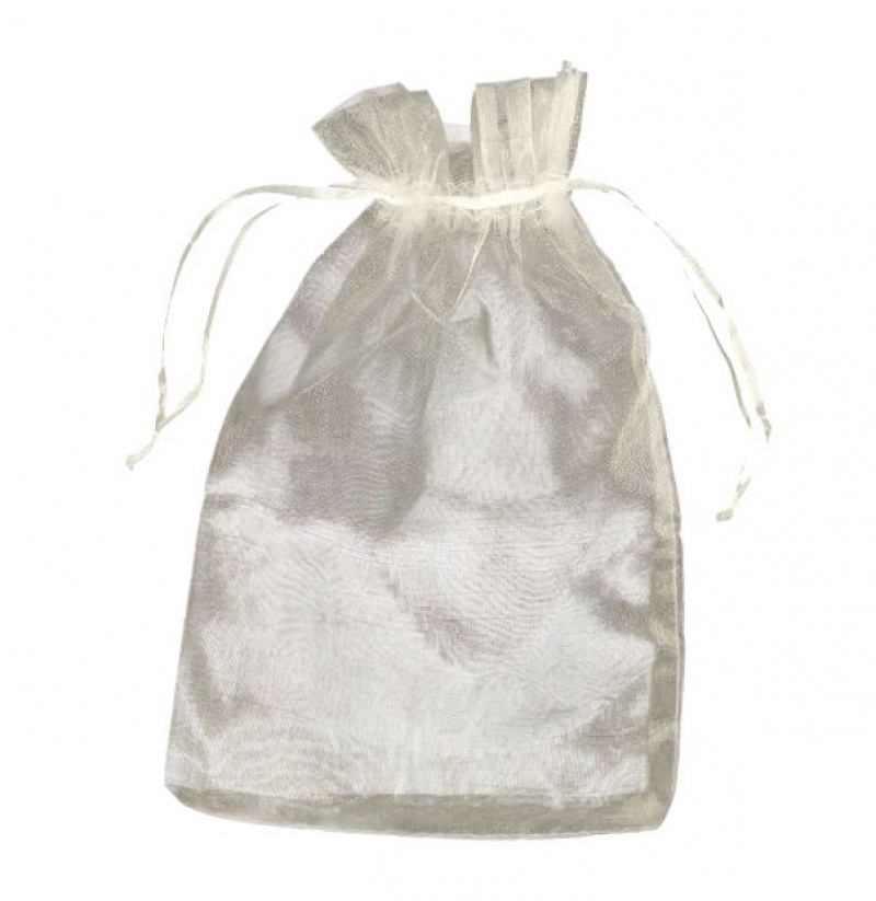 WOREK ORGANZA 17x25 /25szt/ BIAŁY LZ31-03, Woreczki prezentowe, Art. dekoracyjne i prezentowe