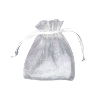 WOREK ORGANZA 8x10 /25szt/ BIAŁY LZ31-04, Woreczki prezentowe, Art. dekoracyjne i prezentowe