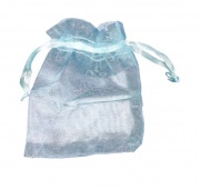 WOREK ORGANZA 8x10 /25szt/ NIEBIESKI LZ31-04, Woreczki prezentowe, Art. dekoracyjne i prezentowe