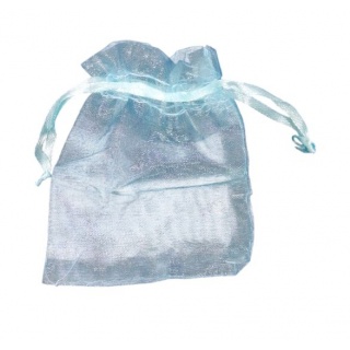 WOREK ORGANZA 8x10 /25szt/ NIEBIESKI LZ31-04, Woreczki prezentowe, Art. dekoracyjne i prezentowe