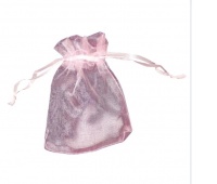 WOREK ORGANZA 8x10 /25szt/ R&Oacute;ŻOWY LZ31-04, Woreczki prezentowe, Art. dekoracyjne i prezentowe