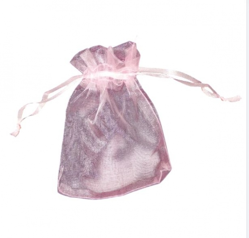 WOREK ORGANZA 8x10 /25szt/ R&Oacute;ŻOWY LZ31-04, Woreczki prezentowe, Art. dekoracyjne i prezentowe