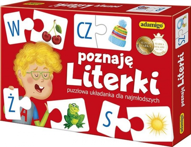 POZNAJĘ LITERKI - GRA PUZZLOWA, Edukacyjne, Gry