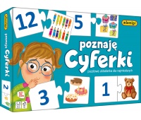 POZNAJĘ CYFERKI - GRA PUZZLOWA, Edukacyjne, Gry