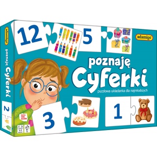 POZNAJĘ CYFERKI - GRA PUZZLOWA, Edukacyjne, Gry