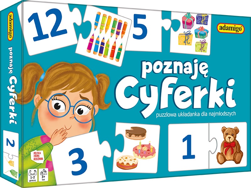 POZNAJĘ CYFERKI - GRA PUZZLOWA, Edukacyjne, Gry