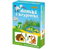 PUZZLE EDUKACYJNE DOMKI I KRYJ&Oacute;WKI, Edukacyjne, Gry