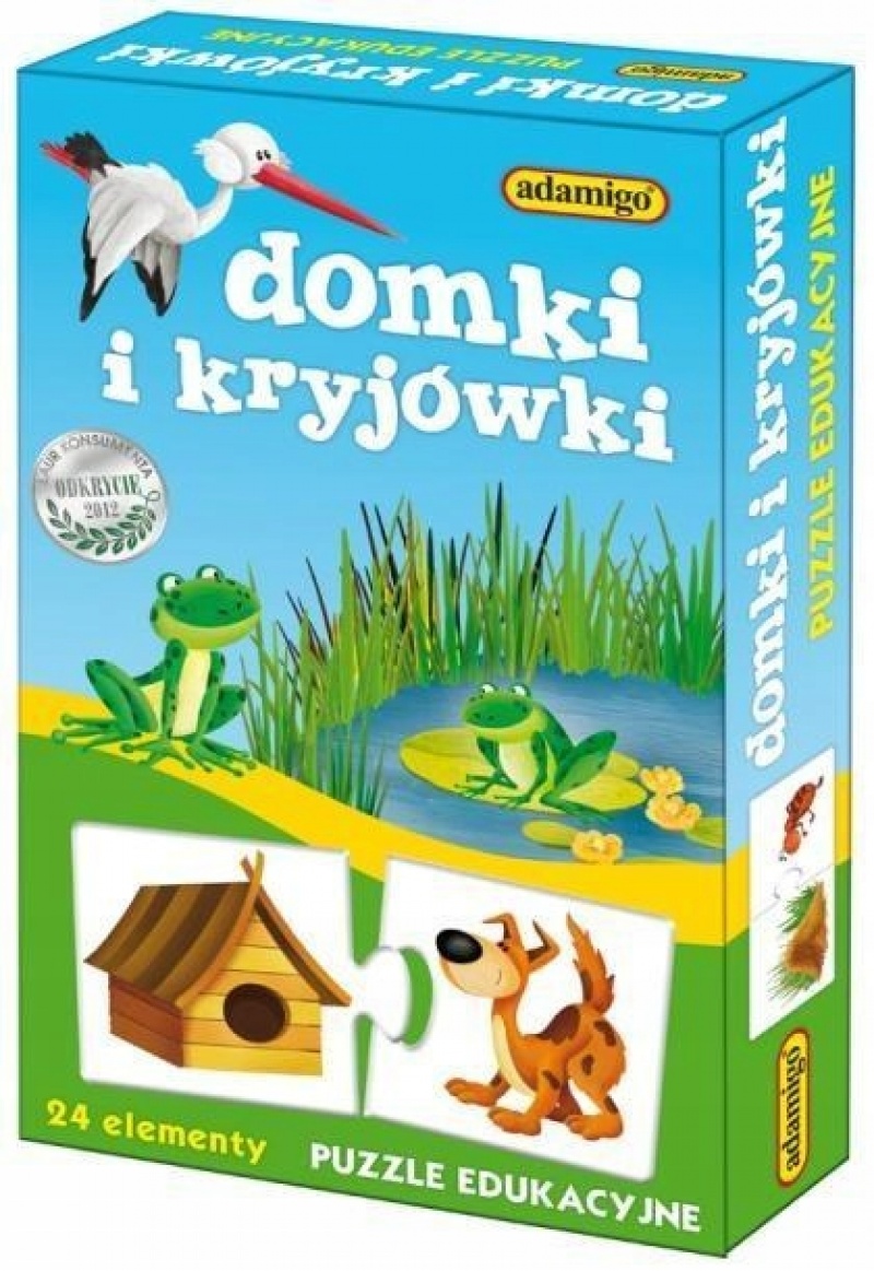 PUZZLE EDUKACYJNE DOMKI I KRYJ&Oacute;WKI, Edukacyjne, Gry
