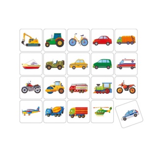 GRA MEMORY MINI - POJAZDY 7196, Domino i memos, Gry