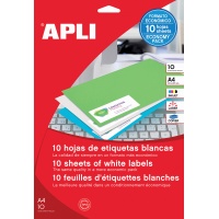 Universal Labels 105x148mm rectangle white 10 sheets