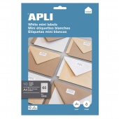 Universal Labels APLI 38x21. 2mm, rectangle, white, 10 sheets