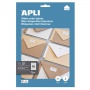 Etykiety uniwersalne APLI, 38x21,2mm, prostokątne, białe 10 ark., Etykiety samoprzylepne, Papier i etykiety