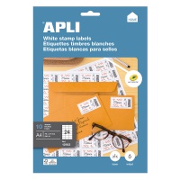 Etykiety uniwersalne APLI, 70x37mm, prostokątne, białe 10 ark., Etykiety samoprzylepne, Papier i etykiety