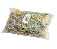 Rubber Bands Q-CONNECT, 250g, diameter 25mm, assorted colours