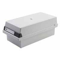 Card Index Box HAN Kartei, covered (with a lid), polystyrene, A5, grey