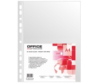 Punched Pockets OFFICE PRODUCTS, PP, A4, cristal, 50 micron, 100pcs