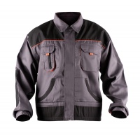 Work Jacket econ. (BE-01-002) cotton/polyester size 62 grey-orange