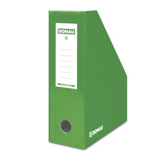 Pojemnik na dokumenty DONAU, karton, ścięty, A4/100mm, lakierowany, zielony, Pojemniki na dokumenty i czasopisma, Archiwizacja dokumentów
