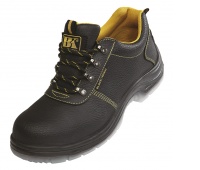 Safety Shoes BLACKNIGHT Low S1, leather uppers, size 43, black