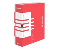 Archive Box DONAU, cardboard, A4/100mm, red