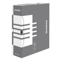 Archive Box DONAU, cardboard, A4/100mm, grey